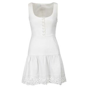 Prada Elegant White Sleeveless Dress